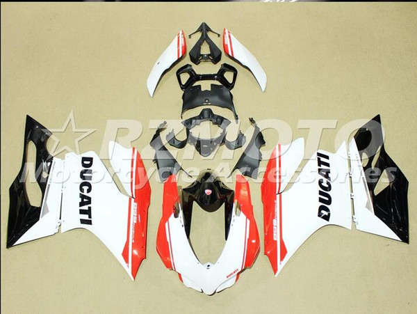 New Mold ABS bike Fairing Kits 100% Fit For DUCATI 899 1199 1199S Panigale s 2012 2013 2014 Bodywork set 12 13 14 White X16