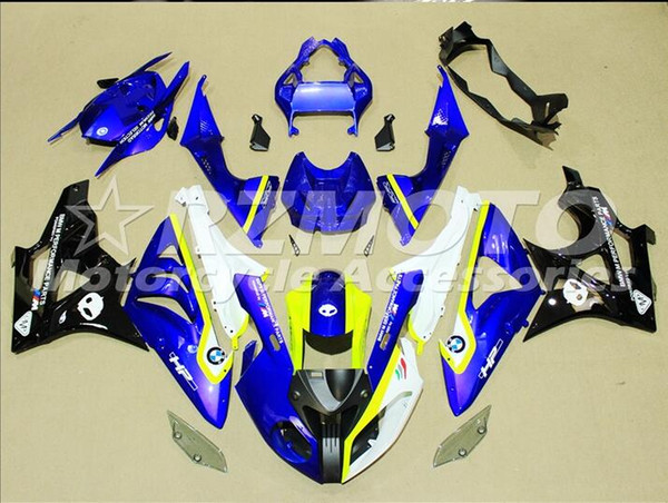 3 free gifts Complete Fairings For BMW S1000RR 1000RR 2009 2010 2011 2012 2013 2014 Injection molding Fairing Blue White X84