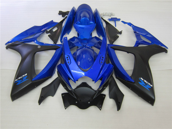 Black blue Bodywork injeciton fairing kit FOR 2006 2007 GSXR 600 750 K6 GSXR600 GSXR750 06 07 R600 VF20