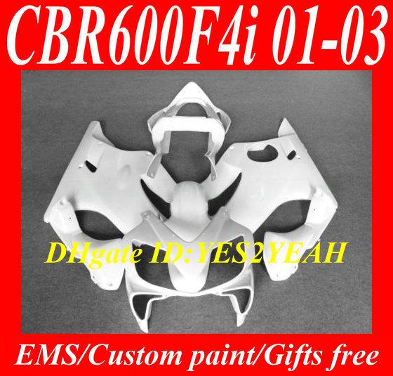 Fairing set for HONDA CBR600F4I 01 02 03 CBR 600 F4I Bodywork CBR600 F4I CBR600 2001 2002 2003 white Fairings kit+7gifts HY22