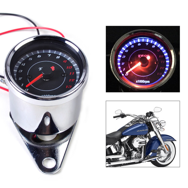 Universal X1000RPM Scooter Motorcycle Analog Tachometer Gauge Blue Night Light LED Motorcycle Instruments Scooter Speed Indicator