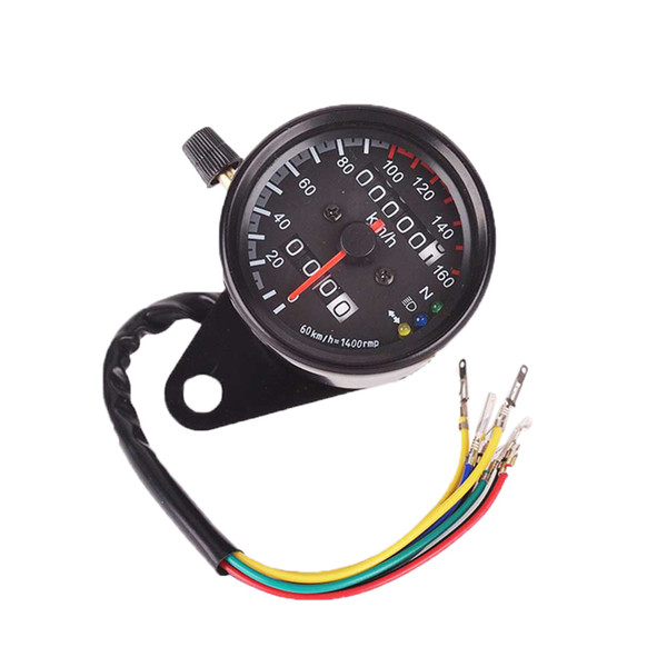 CAR Motorcycle Dual Odometer Speedometer Gauge LED Background Light Universal km/h