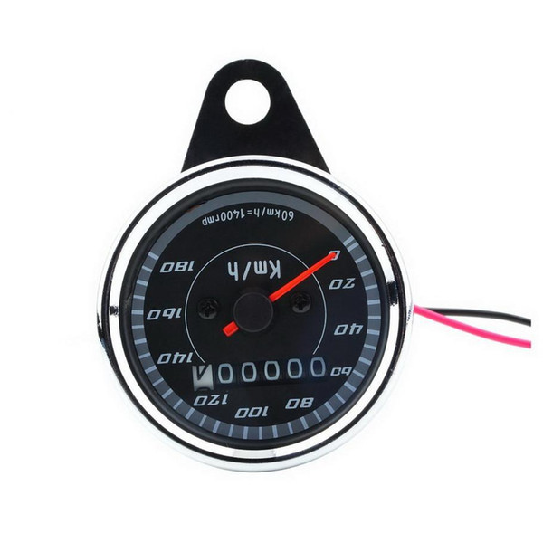 Motorcycle Speedometer Meter Double Color LED Light Odometer speed meter gauge Miles For Motorcycle hot selling Free Shipping