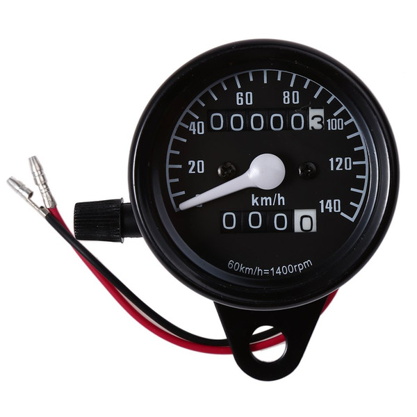 Motorcycle Universal Dual Odometer Speedometer Gauge Speed Meter Night Light LED Backlight Modification Part 12V 0-140km/h