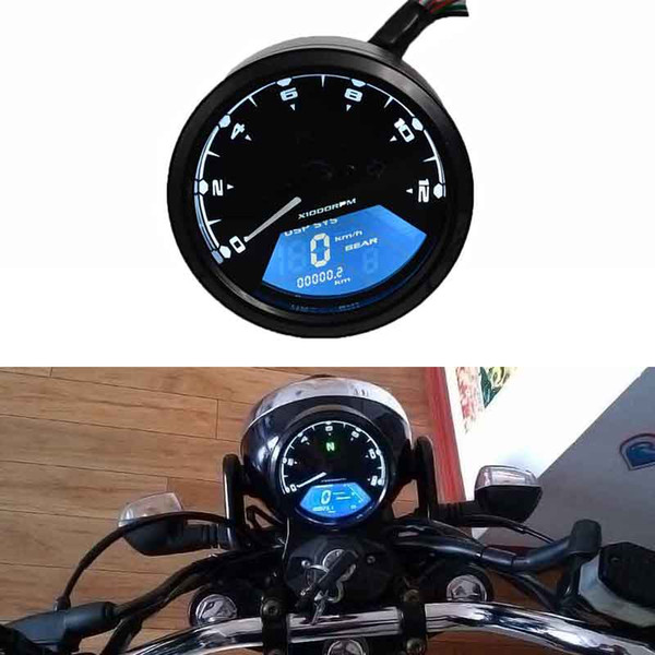 12V LED Odometer Motorcycle Speedometer Backlight Night Tachometer Gauge Panel Motorcycle Digital Odometer