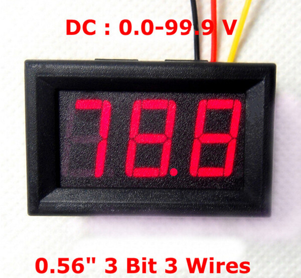 New arrival Car Motor Motorcycle voltmeter DC 0-100V 0.56