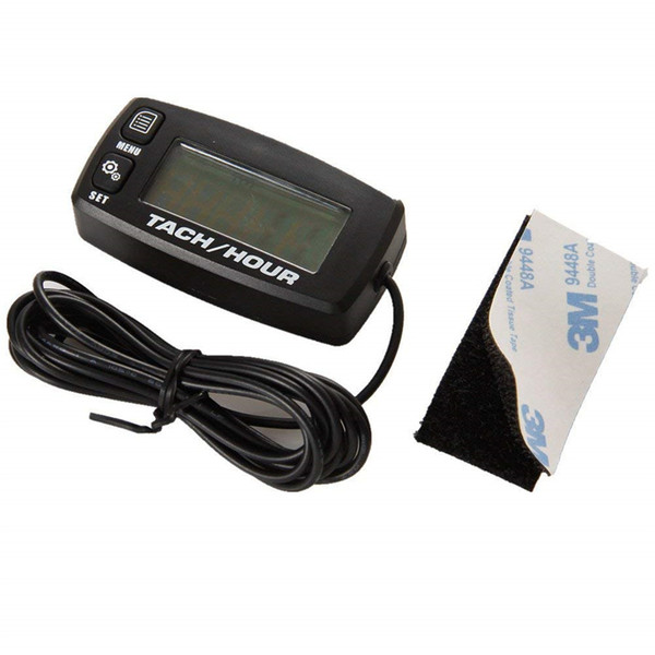 Waterproof LCD Backlight Digital Resettable Inductive Tacho Hour Meter Tachometer For 2 or 4 Stroke Motorcycle