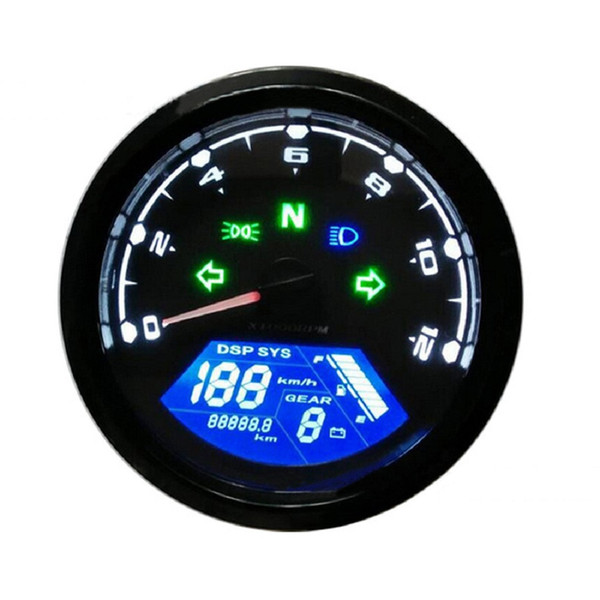 12000RPM LCD Digital Odometer Speedometer Tachometer F1 2 4 Cylinders Motorcycle