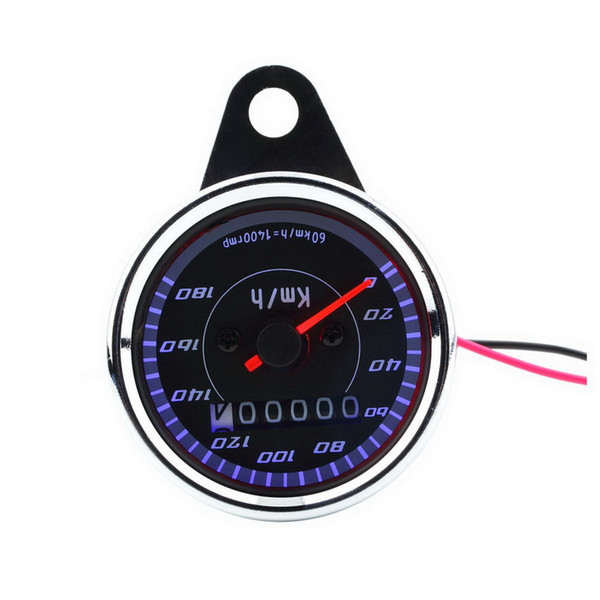 Motorcycle Speedometer Meter Double Color LED Light Odometer speed meter gauge Miles For Motorcycle hot selling