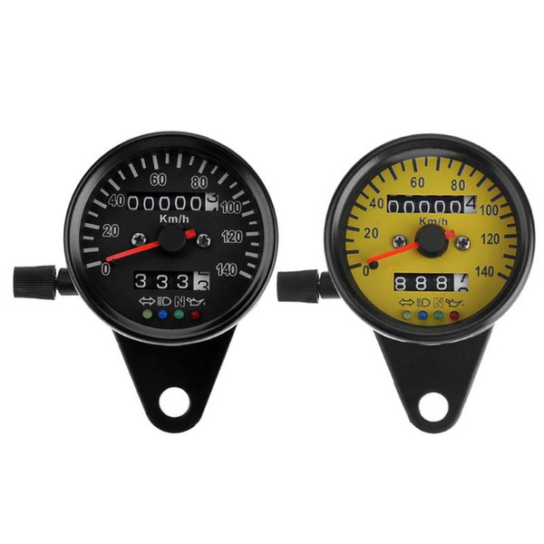 otorcycle Accessories Parts Instruments VODOOL Universal LED Backlight Motorcycle Dual Odometer KM/H Speedometer Gauge Mini Retro Tachome...