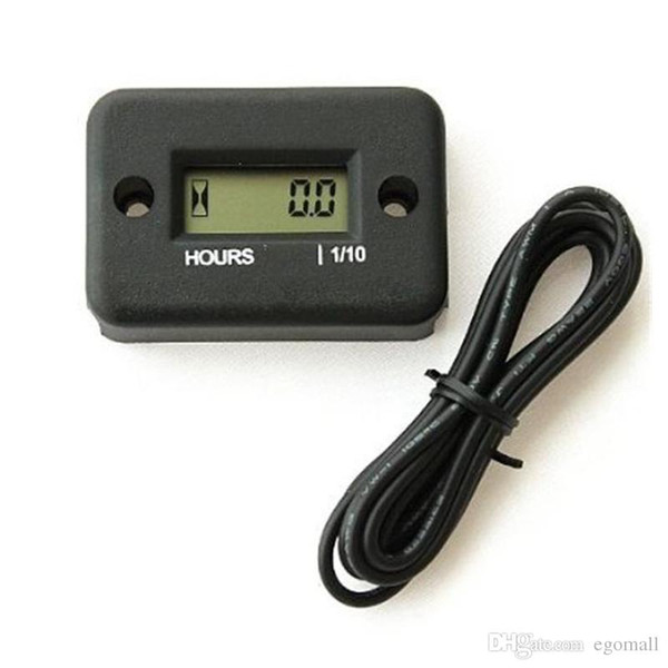 Inductive LCD motocross Hour Meter for Marine ATV Motorcycle Dirt Ski Waterproof green black with 5 years lifetime