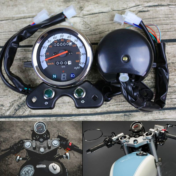 GN retro motorcycle conversion instrument Motorcycle universal single odometer high quality instrument with light with luminous