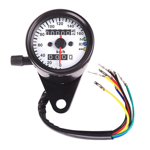 DC 12V Dual LED Backlight Night Readable Speedometer Gauge Panel Motorcycle Universal Odometer Instrument MOT_10L