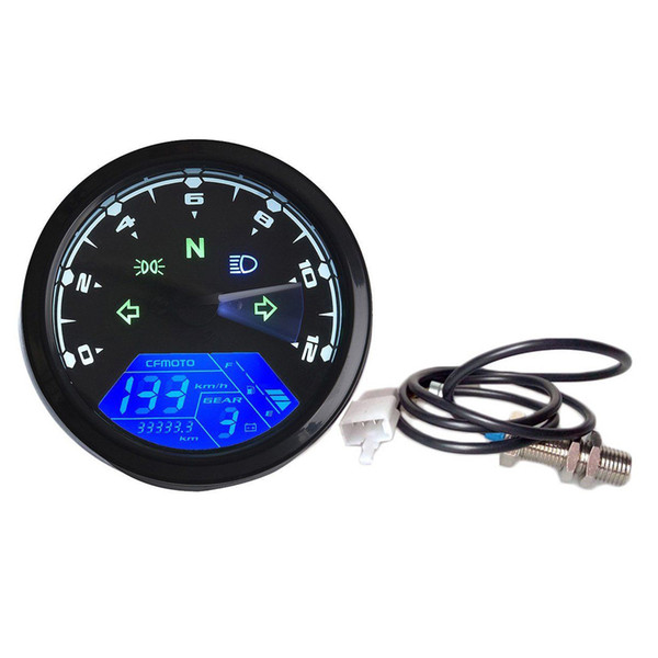 12000rpm Motorcycle Universal LCD Digital Speedometer Tachometer Odometer Gauge