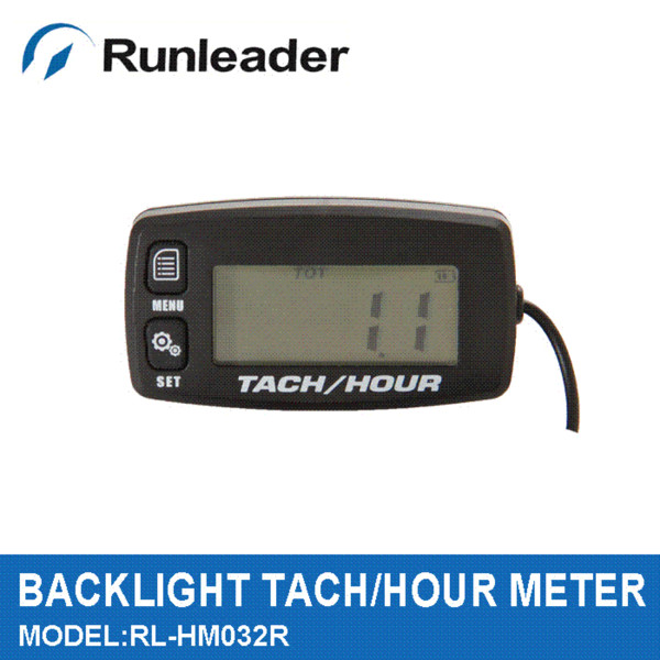 waterproof Free shipping!Backlight Digital inductive Tach Hour Meter for motocross ATV mower meter computer meter board