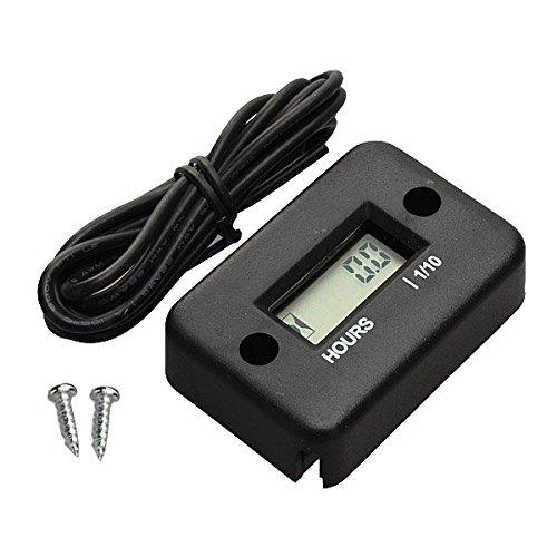 ZOOKOTO Digital black Hour Meter Gauge for Motorcycle ATV Snowmobile Marine Boat Yama Ski Dirt