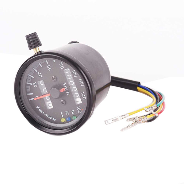 Motorcycle Dual Odometer Speedometer Gauge LED Background Light Universal km/h