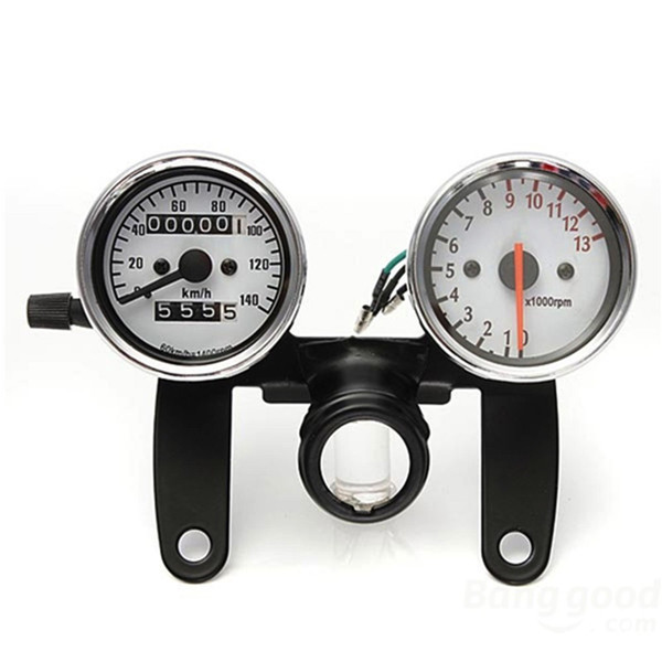 Motorcycle Odometer Tachometer Speedometer Gauge with Black Bracket/Motorcycle speedometer hot selling