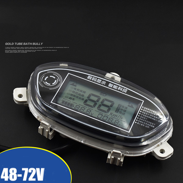 Electric Car LCD Screen Meter 48v60v72v Power Speed Odometer Display Code Table Accessories, Low Battery Tips, Full-featured