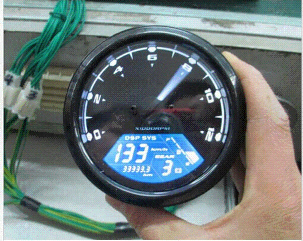 2015 12000 RMP kmh/mph Universal LCD Digital Odometer Speedometer Tachometer Gear indicator Motorcycle Scooter Golf Carts ATV