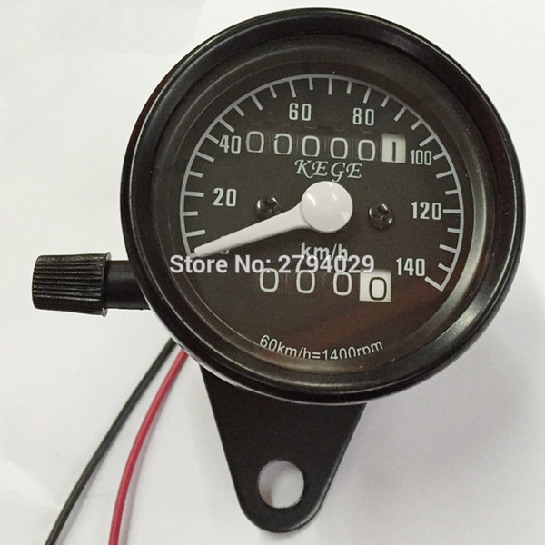 Free Shipping Universal Motorcycle Dual Odometer Speedometer Gauge KMH Meter Fits for Motorcycl Custom