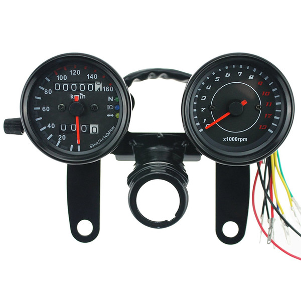 ZOOKOTO 12V Motorcycle scooter 3000RPM Tachometer with Bracket for Yamaha SR XV RX Cafe Racer Suzuki Honda Kawasaki