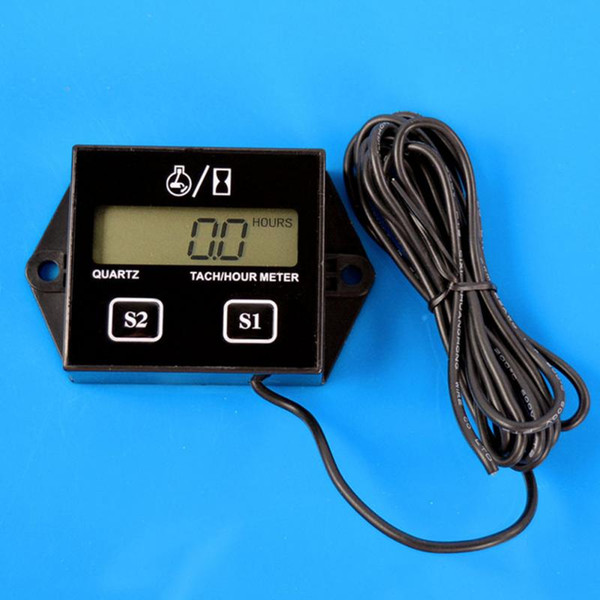 Newest Digital Engine Tach Hour Meter Tachometer Gauge Inductive Display For Motorcycle Motor Marine chainsaw pit bike Boat