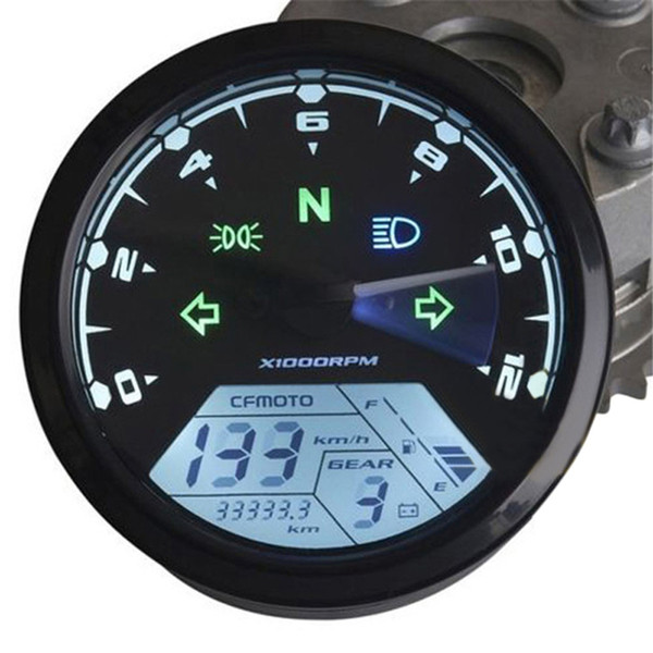 Brand New Auto 12000RMP LCD Digital Speedometer Odometer Motorcycle 1-4 Cylinders AUP_302