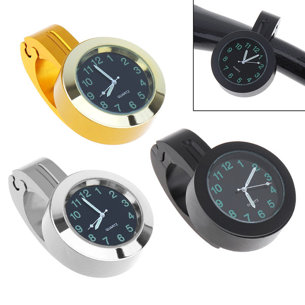 Universal Stainless Steel Refit Waterproof Shockproof Buckle Handlebar Watch for Motorcycle and Bike 3 Colors MOT_108