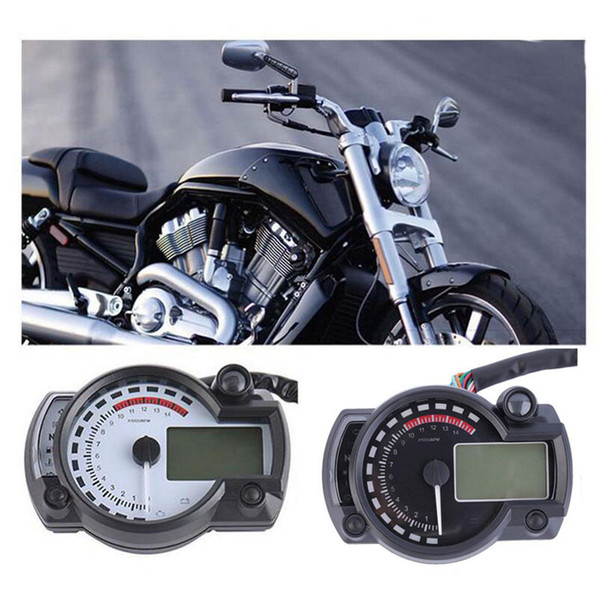 TKOSM Modern KOSO RX2N 15000rpm Black White Similar LCD Digital Motorcycle Odometer Speedometer Adjustable MAX 199KM/H Motorbike