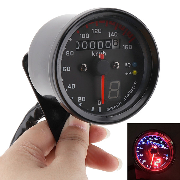 New Arrival! Refit LED Backlight with Gear Display Kilometer Odometer Table for Motorcycle 12V 0~160km/h MOT_109