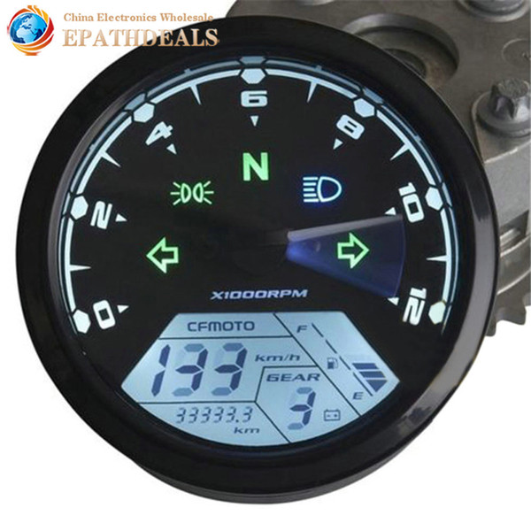 12000RMP LCD Digital Tachometer Odometer Guage 1-4 Cylinders Motorbike Parts Accessories motorcycle digital speedometer