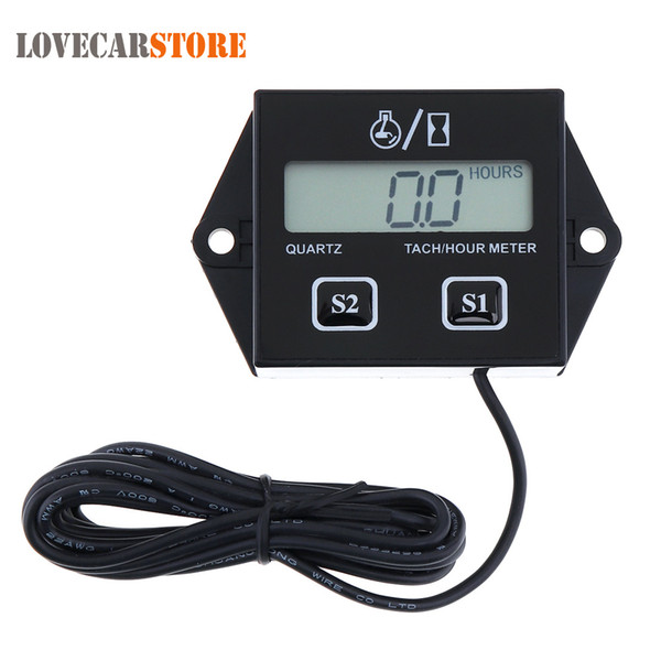 ip65 standard IP65 Waterproof Digital Engine Tach Hour Meter Tachometer Gauge Hourmeter LCD Display for Motorbike Motorcycle Boat Engines