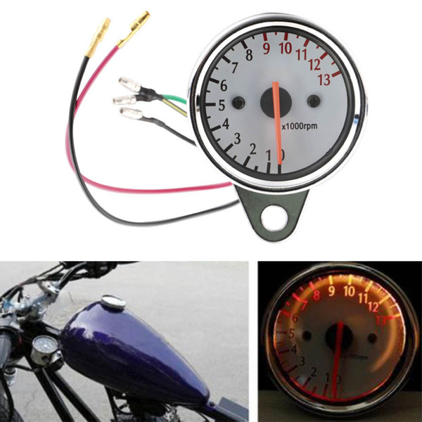 Universal 13000 RPM Scooter Motorcycle Analog Tachometer Gauge12v Motorcycle Instruments Scooter Speed Indicator