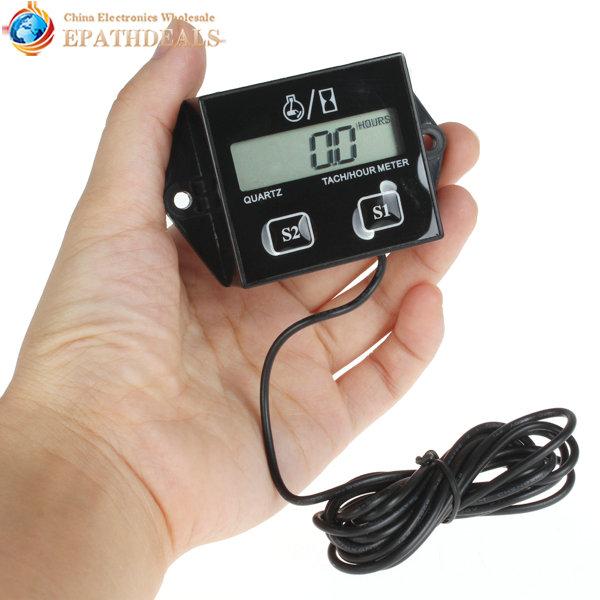 otorcycle Accessories Parts Instruments LCD Display Digital Motorcycle Tachometer Tach Hour Meter Gauge For Motorbike Motor Boat Dirt Bik...