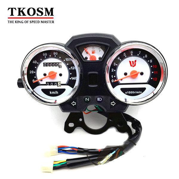 TKOSM Motorcycle Speedometer LCD Digital Speedometer Motorbike Odometer Tachometer Ajustable Fit Most Motor QJ125-C/6C/6K