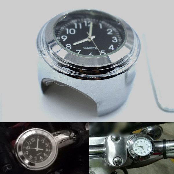 For Universal Waterproof 7/8 Motorcycle Bike Handlebar Mount Clock Durable Aluminum Alloy Motorcycle Watch Accessories Locked Handlebar