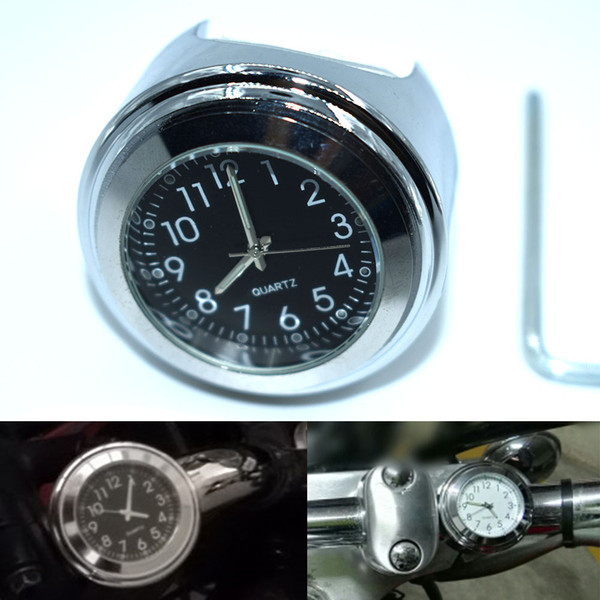 For 7/8 '' -1 '' Universal Motorcycle Handlebar Mount Clocks Watch Motocross Handlebar Clock Watch for  Honda