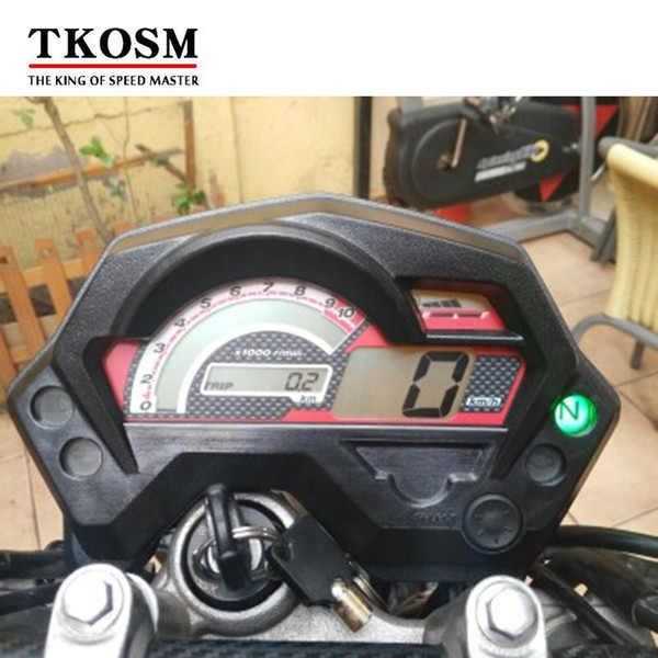 TKOSM Motorcycle Speedometer Digital Universal Electronics Indicator LCD Display Accessories for Racer Speedometer Yamaha FZ16