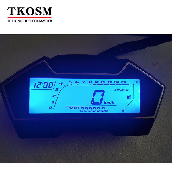 TKOSM Motorcycle Speedometer Digital Universal Electronics Indicator LCD Display Accessories for Racer Speedometer Yamaha FZ16TKOSM Digital