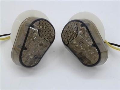 2x JDM Style Flush Mount Smoke Lens 15 Amber LED Turn Signal Light Blinker Indicator Side Marker For Yamaha YZF R1 R6 2003-2008