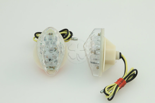 Flush Mount Clear Lens 15 Amber LED Turn Signal Light Blinker Indicators For Honda CBR 600RR 1000RR 2004-2008 / CB 919F 2000-2008