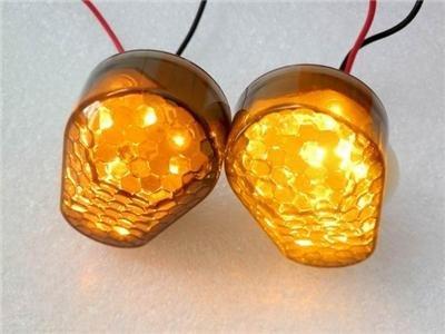 2x Smoke Lens Amber LED Turn Signal Light Blinker Indicator Flush Mount For Kawasaki ZX12R 2000-2005 / ZX10R 2004-2005 Sport Racing Bike