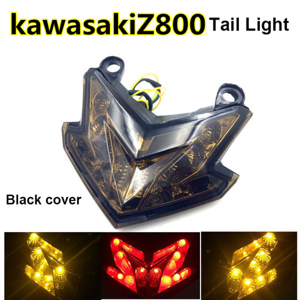 Integrated LED Tail Light Turn Signals Brake Light For Kawasaki Z800 Z125 With Somked Black Clear Red Cover