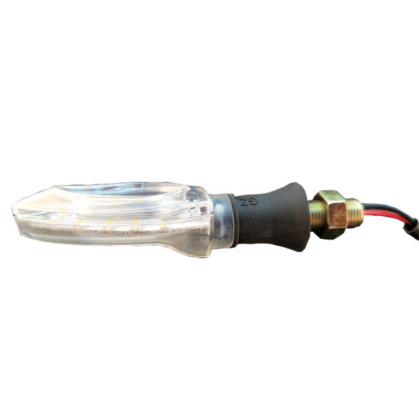 12V OEM motor cycle triangle transparent tail led signal turn flash light with yellow and blue color