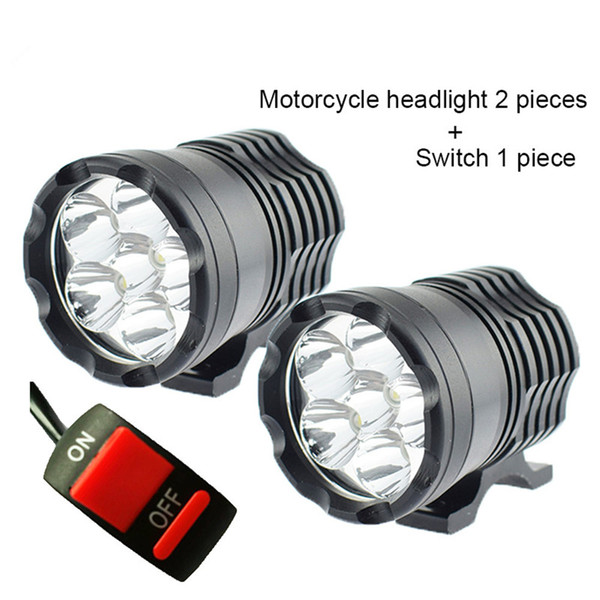 1 Pair Motorcycle LED Headlights 12V 60W 10000LM U2 LED Motorbike Beam Headlight Bulbs Moto Spot Head Light Auxiliary Lamp DRL