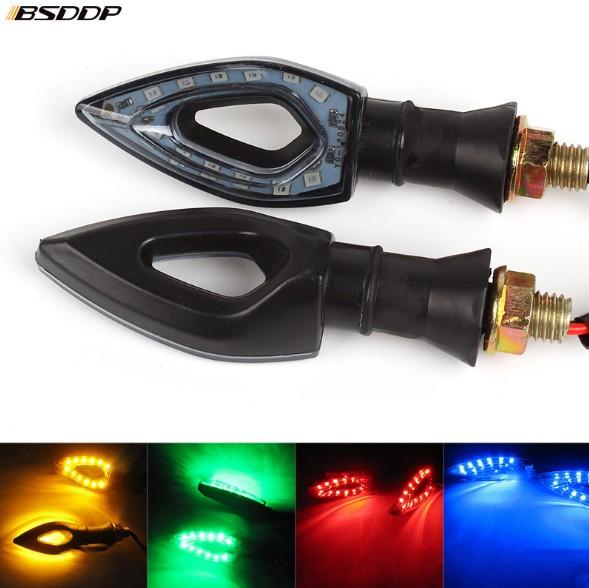 Free shipping Universal 1 pair LED MOTORCYCLE turn signals lamp For YAMAHA HONDA SUZUKI KAWASAKI KTM Motorcycle steering lamp