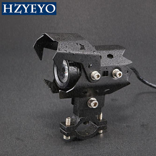 HZYEYO One Mode High Beam Motorcycle Motorbike 10w Headlight 2400LM U8 LED Driving Fog Spot Head Light Lamp Universal