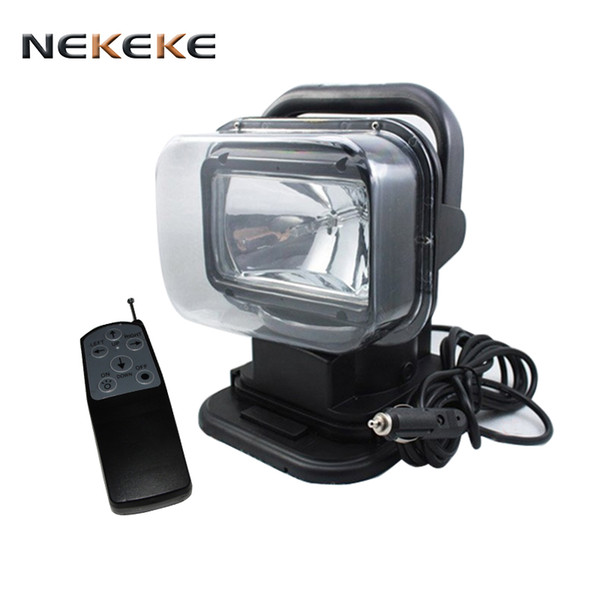 2017 hot selling high quality Boat spotlight 100W HID xenon rotating remote control searchlight auto 4WD