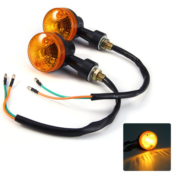 2pcs 12V Motorcycle Turn Signal Indicator Light Bulb Yellow LED Signal Blinker Universal for Motorcycle Sport Street Racing Bike